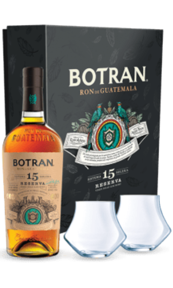 Botran Reserva 15y Pack + artisan glas