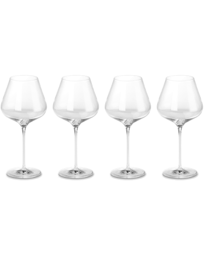 [ACGL018] Set van 4 Rode Wijn Glazen Le Creuset